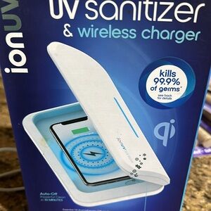 IonUV sanitizer for phone and wireless charger